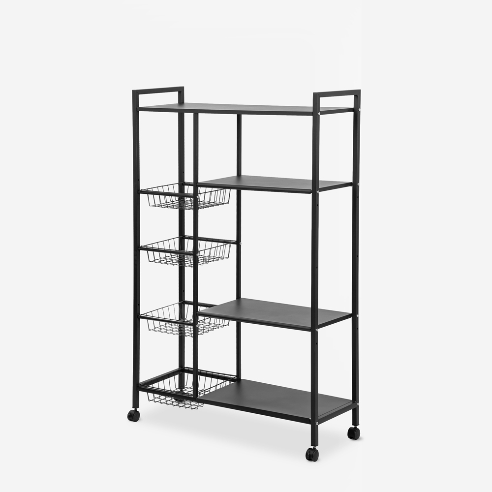 Carrito de cocina con cestas para fruta y verdura 80x32x135cm Faris XL Promoción Carrito de cocina con cestas para fruta y verdura 80x32x135cm Faris XL Promoción