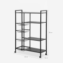 Carrito verdulero de cocina moderno con ruedas 115x32x135cm Faris Deluxe Oferta