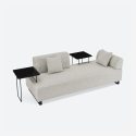 Sofá de 3 plazas modular con cojines y mesitas integradas Salus Rebajas