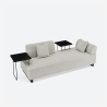 Sofá de 3 plazas modular con cojines y mesitas integradas Salus Rebajas