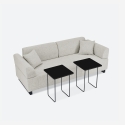 Sofá de 3 plazas modular con cojines y mesitas integradas Salus Stock