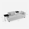 Sofá de 3 plazas modular con cojines y mesitas integradas Salus Características
