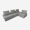 Sillón modular para el salón, modulaar de tela gris Raji Oferta