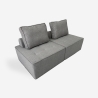 Sillón modular para el salón, modulaar de tela gris Raji Rebajas