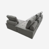 Sillón modular para el salón, modulaar de tela gris Raji Descueto