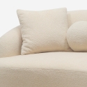 Sofá curvo de diseño de 2 plazas de tela teddy bouclè beige Lazy Catálogo