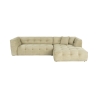Sofá modular de 4 plazas en esquina derecha de terciopelo acanalado Cady Velvet Oferta