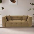 Sofá moderno de 2 plazas en bouclé color caqui 192 cm Cady 2 Promoción