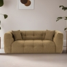 Sofá moderno de 2 plazas en bouclé color caqui 192 cm Cady 2 Promoción