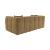 Sofá moderno de 2 plazas en bouclé color caqui 192 cm Cady 2 Descueto
