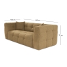 Sofá moderno de 2 plazas en bouclé color caqui 192 cm Cady 2 Precio