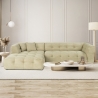 Sofá modular esquinero izquierdo de 4 plazas en terciopelo de pana Cady Velvet Promoción