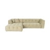 Sofá modular esquinero izquierdo de 4 plazas en terciopelo de pana Cady Velvet Oferta