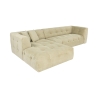 Sofá modular esquinero izquierdo de 4 plazas en terciopelo de pana Cady Velvet Venta