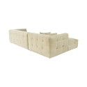 Sofá modular esquinero izquierdo de 4 plazas en terciopelo de pana Cady Velvet Descueto