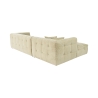 Sofá modular esquinero izquierdo de 4 plazas en terciopelo de pana Cady Velvet Descueto