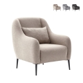 Sillón de salón moderno de tela con cojín Venus Promoción