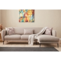 Sofá cama angular de 3 plazas con chaise longue derecha en tela Venus 3R Catálogo