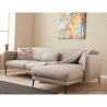 Sofá cama angular de 3 plazas con chaise longue derecha en tela Venus 3R Stock