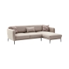 Sofá cama angular de 3 plazas con chaise longue derecha en tela Venus 3R Descueto