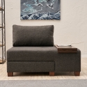 Sillón cama chaise longue derecha plegable en lino Betty Right Rebajas