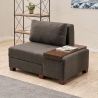 Sillón cama chaise longue derecha plegable en lino Betty Right Catálogo