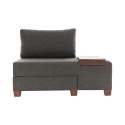 Sillón cama chaise longue derecha plegable en lino Betty Right Stock