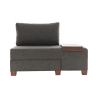 Sillón cama chaise longue derecha plegable en lino Betty Right Stock