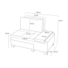 Sillón cama chaise longue derecha plegable en lino Betty Right 