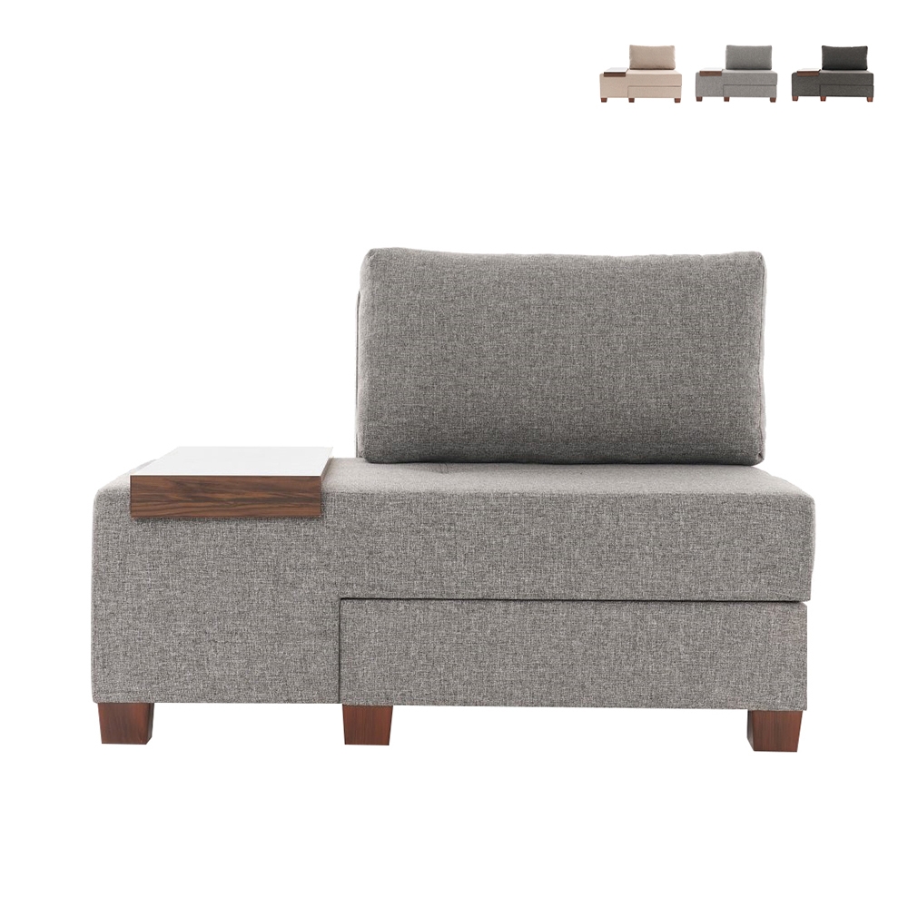 Sillón cama chaise longue izquierda plegable de lino Betty Left Venta Sillón cama chaise longue izquierda plegable de lino Betty Left Venta