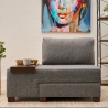 Sillón cama chaise longue izquierda plegable de lino Betty Left Modelo