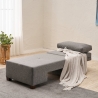 Sillón cama chaise longue izquierda plegable de lino Betty Left Medidas
