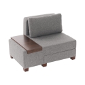 Sillón cama chaise longue izquierda plegable de lino Betty Left Coste