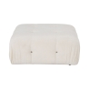 Puf reposapiés blanco en bouclé 95x95cm Bubble PB Oferta