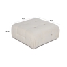 Puf reposapiés blanco en bouclé 95x95cm Bubble PB Rebajas