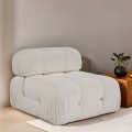 Módulo central para sofá modular en bouclé blanco Bubble 1B Promoción