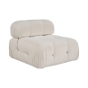 Módulo central para sofá modular en bouclé blanco Bubble 1B Oferta