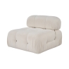 Módulo central para sofá modular en bouclé blanco Bubble 1B Descueto