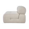 Módulo central para sofá modular en bouclé blanco Bubble 1B Catálogo