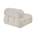 Módulo central para sofá modular en bouclé blanco Bubble 1B Stock