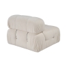 Módulo central para sofá modular en bouclé blanco Bubble 1B Stock