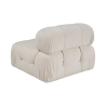 Módulo central para sofá modular en bouclé blanco Bubble 1B Elección