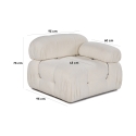 Módulo angular derecho para sofá modular en bouclé Bubble 1RB Modelo