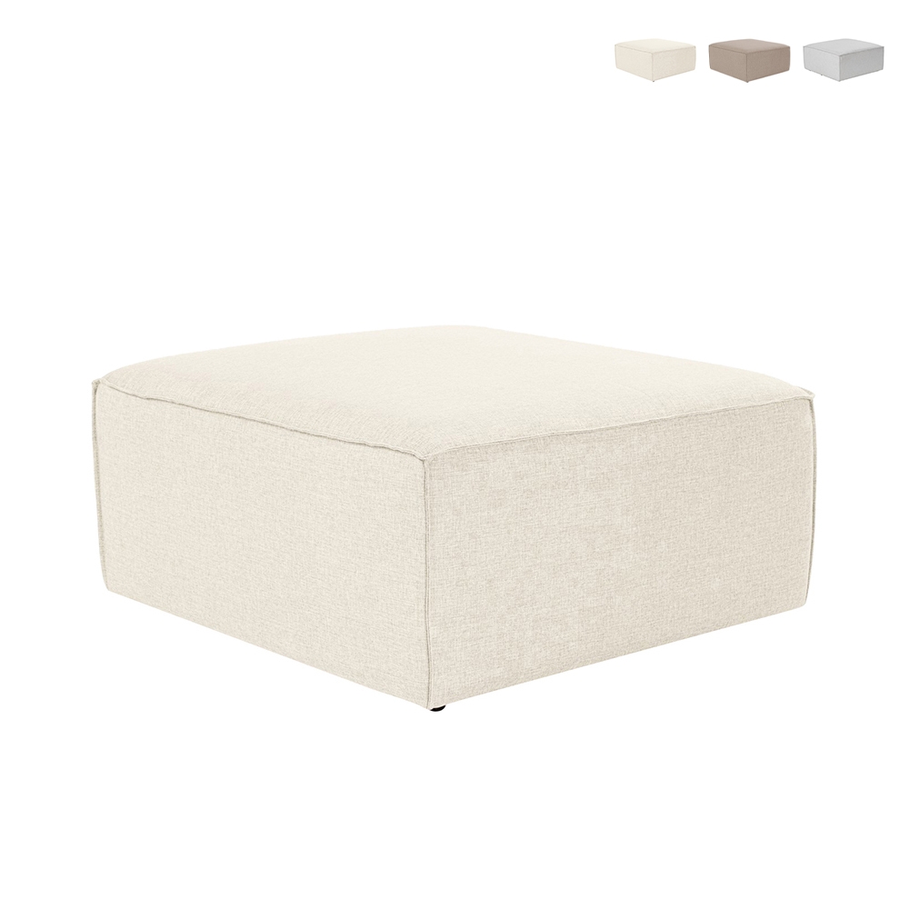 Puff reposapiés cuadrado moderno de lino 85x85cm Fora P Promoción Puff reposapiés cuadrado moderno de lino 85x85cm Fora P Promoción