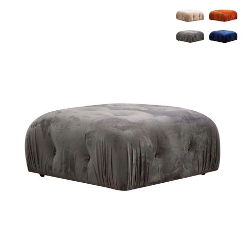 Puf reposapiés de terciopelo 95x95cm Bubble PV Promoción