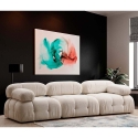 Sofá modular componible crema 4 plazas en tela Bubble 3S Oferta