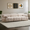 Sofá modular componible crema 4 plazas en tela Bubble 3S Elección