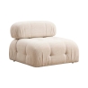 Sofá modular componible crema 4 plazas en tela Bubble 3S Rebajas