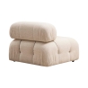 Sofá modular componible crema 4 plazas en tela Bubble 3S Descueto