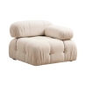 Sofá modular componible crema 4 plazas en tela Bubble 3S Stock